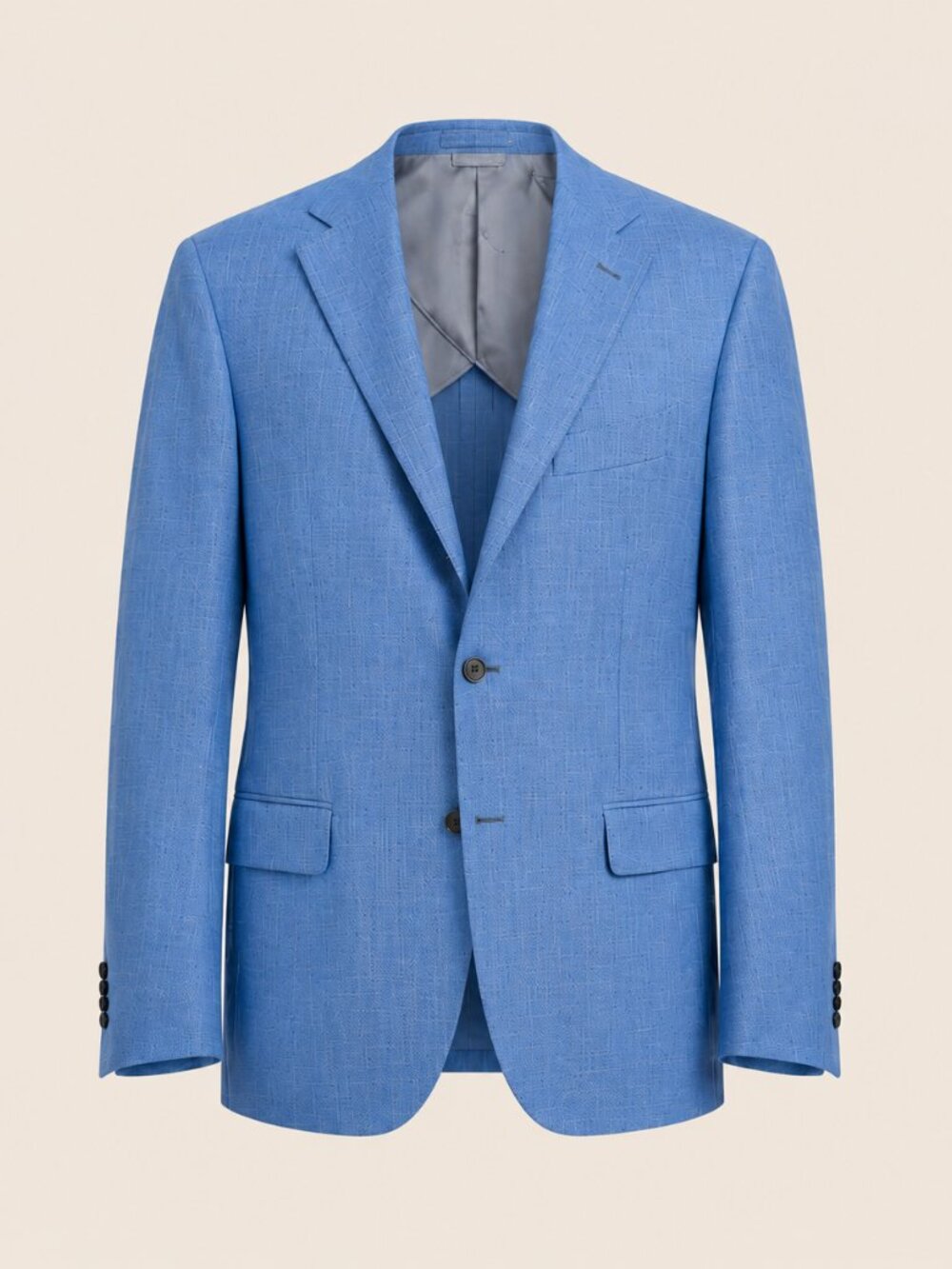 KITON Sky Blue Cashmere Linen 3-button sport coat